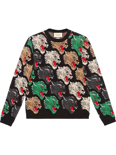 gucci sweater black panther|gucci black face sweater.